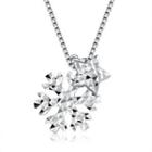 14ct White Gold Diamond Cut Snowflake And Star Necklace (16)