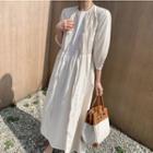 3/4-sleeve Zip-up Long Light Jacket