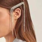 Rhinestone Fringed Hair Clip Hair Clip - Silver - One Size