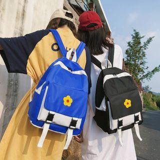 Floral Embroidery Nylon Backpack