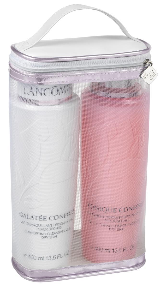 Lancome - Wash The Day Off Set: Tonique Confort Comforting Facial Toner 400ml + Galat E Confort Comforting Cleansing Milk 400ml  2 Pcs