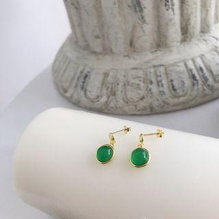 Gemstone Dangle Earring 1 Pair - E159 - Earring - As Shown In Figure - One Size