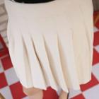 Knitted Pleated Miniskirt