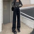 High-waist Loose Fit Wide-leg Jeans