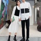 Couple Matching Long-sleeve Midi Dress / Vest / Shirt / Dress Pants