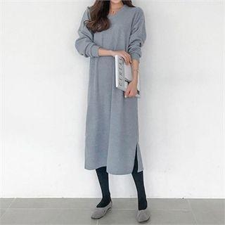 V-neck Long Pullover Dress
