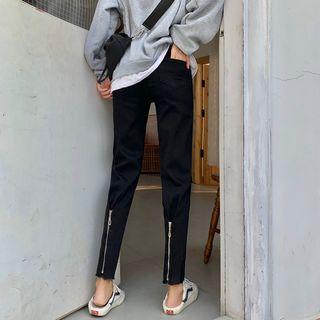 Zipper Back Jeans