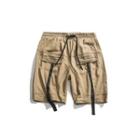Contrast Stitching Lettering Cargo Shorts