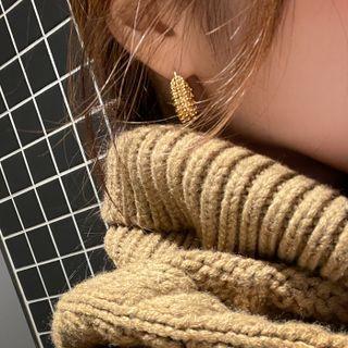 Ball-cluster Bold Hoop Earrings