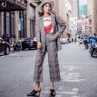 Set : Plaid Blazer + Pants