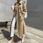 Classic Cotton Trench Coat Beige - One Size