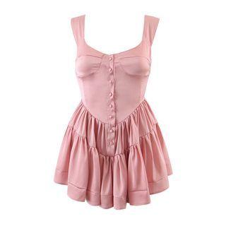 Sleeveless Buttoned Romper