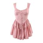 Sleeveless Buttoned Romper