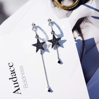 Star Drop Earring 1 Pair - Non Matching - Star - One Size