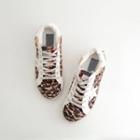 Round-toe Leopard Sneakers