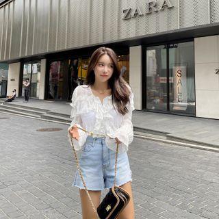 Frilly See-through Blouse