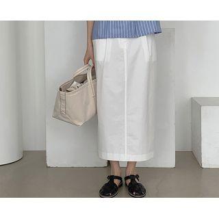 Pleated H-line Long Skirt