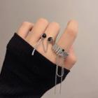 Fringed Alloy Open Ring