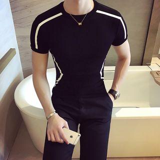 Round-neck Silm-fit Short Sleeve T-shirt
