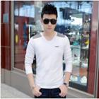 Long-sleeve Color Blcok T-shirt