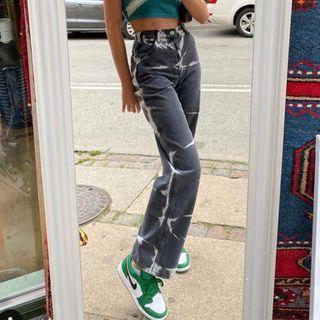 Tie-dye Straight Leg Jeans