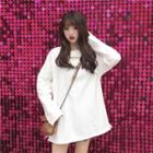 Long Sleeve Cutout Oversized T-shirt