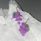 Gemstone Grapes Dangle Earring 1 Pair - Grape - One Size
