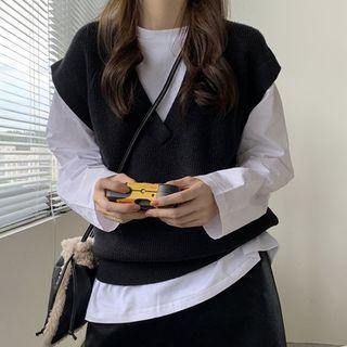 Long-sleeve Plain T-shirt / Plain Vest