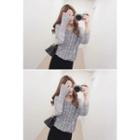 Set: V-neck Open-knit Top + Sleeveless Dress