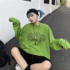 Printed Oversize Long-sleeve T-shirt