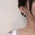 Square Faux Pearl Dangle Earring 1 Pair - Earrings - S925 Silver - White - One Size
