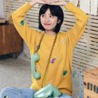 Embroidered Sweater Yellow - One Size