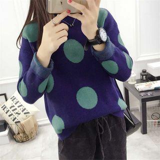 Angora Wool Blend Dotted Sweater