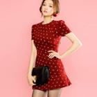 Polka-dot A-line Mini Dress