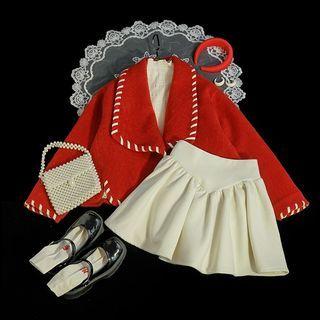 Contrast Stitching Cardigan / Top / Skirt