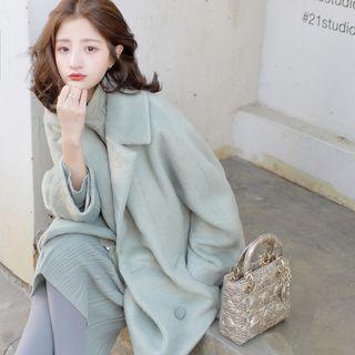 Mock Two-piece Double-breasted Coat