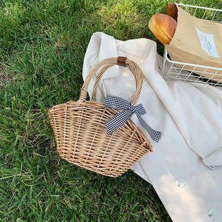 Woven Hand Bag Khaki - One Size