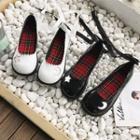 Ankle-tied Moon & Star Flats
