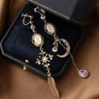 Non-matching Moon Drop Earring / Clip-on Earring