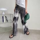 Dyed Crystal-pleat Pants