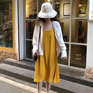 Plain Shirt / Spaghetti-strap Dress