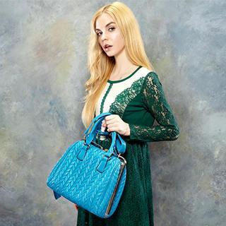 Faux-leather Quilted Satchel