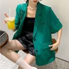 Short-sleeve Blazer / Strapless Romper