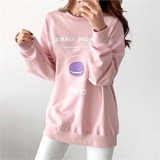 Macaroon-printed Boxy Sweatshirt