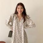 Floral Midi Peasant Dress & Sash