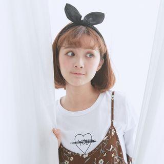 Short Sleeve Letter Embroidered T-shirt