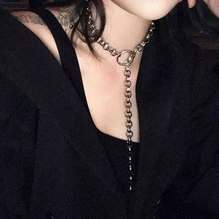 Alloy Y Choker Silver - One Size