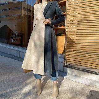 Asymmetric Woolen A-line Coat