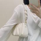 Faux Leather Shoulder Bag Off White - One Size