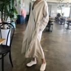 Plain Loose-fit V-neck Dress